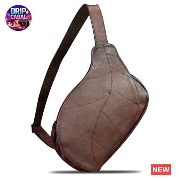 Genuine Leather Sling Backpack Crossbody Bag Women's Fashion Daypack